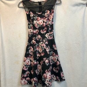 Black snd floral dress